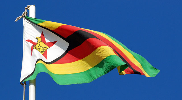 Brand Zimbabwe flag flying